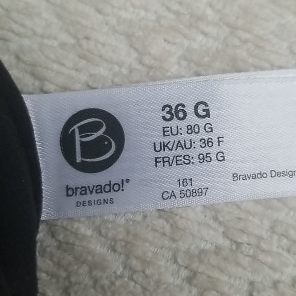 NWOT Bravado Nursing Bra, 36G, Underwire, Black, Maternity - Picture 5 of 5